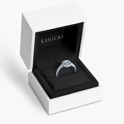 Pierścionek zaręczynowy This is Love: białe złoto, diament